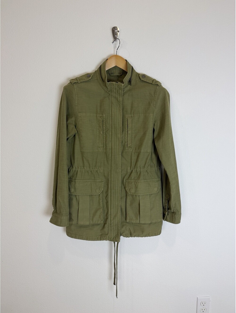 Levi's Field Utility Style Jacket Women's Size S Army Green Military Jacket